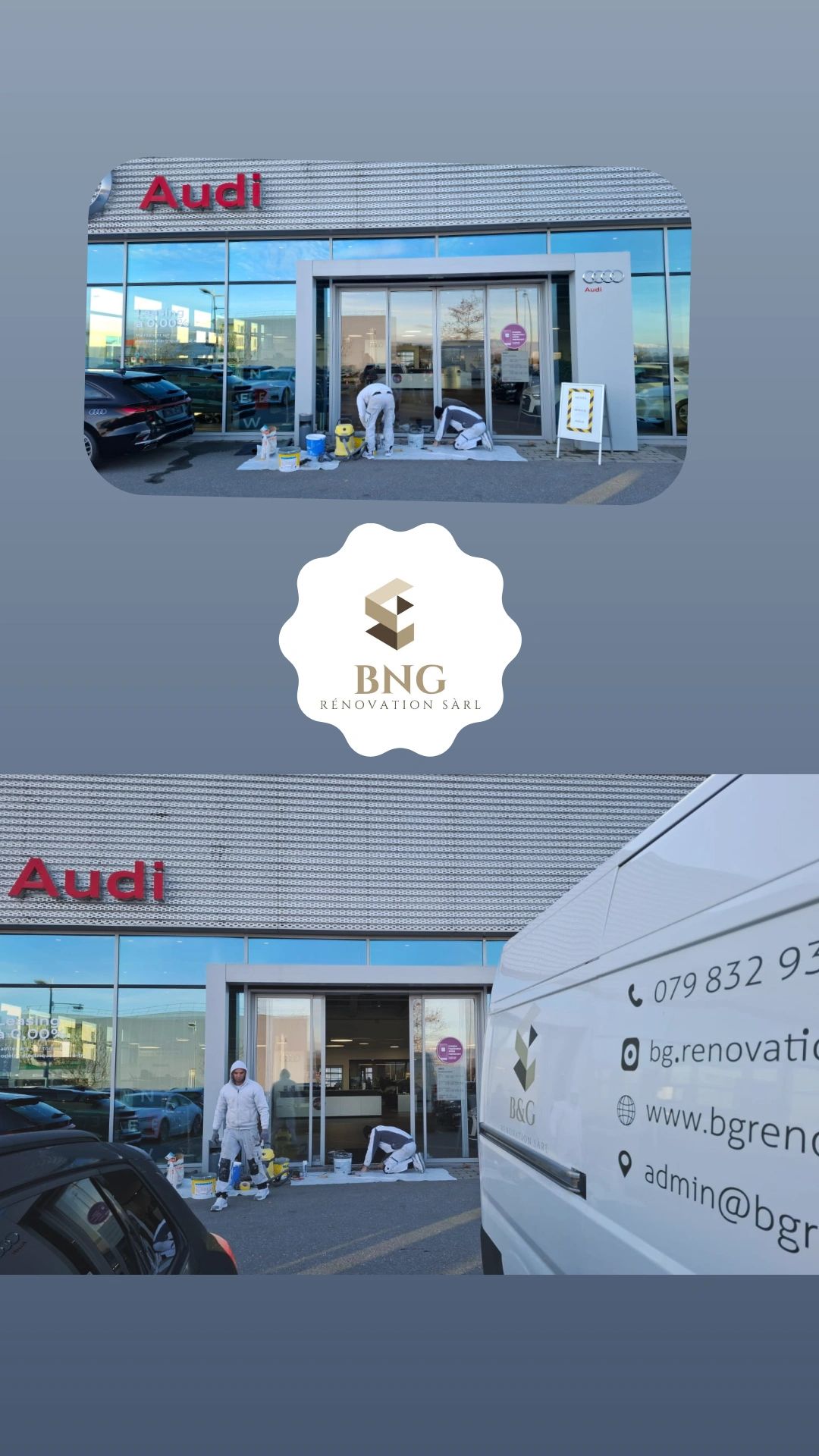 Renovation entree AMAG Etoy par BNG Renovation